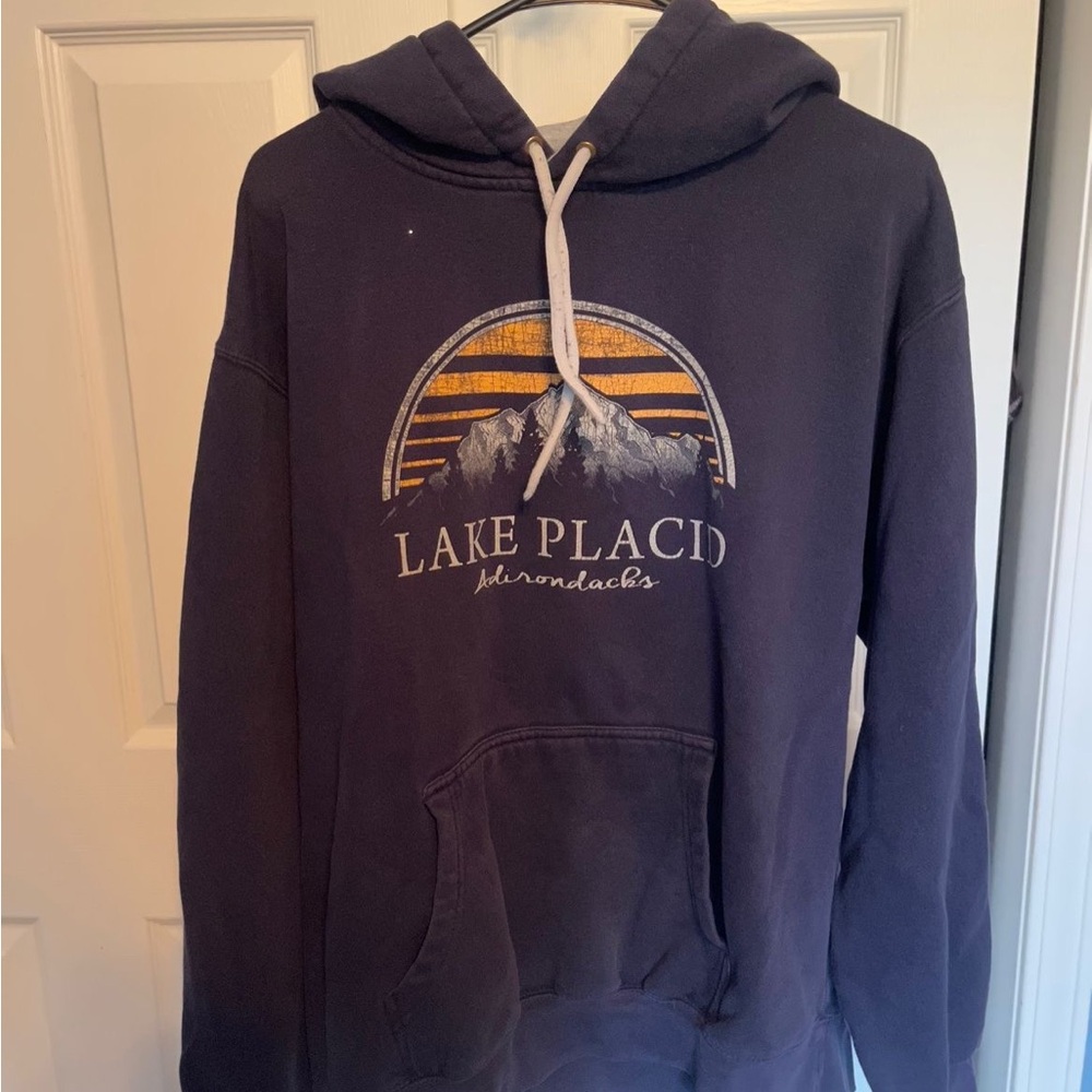 Lake Placid Men's Hoodie - Navy